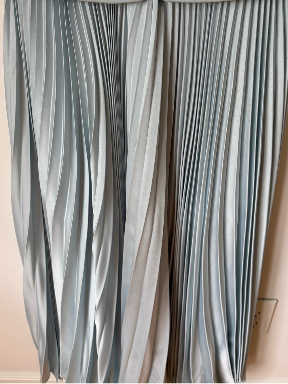 Acler Light Blue Strapless Pleated Maxi Dress - Picture 8 of 12